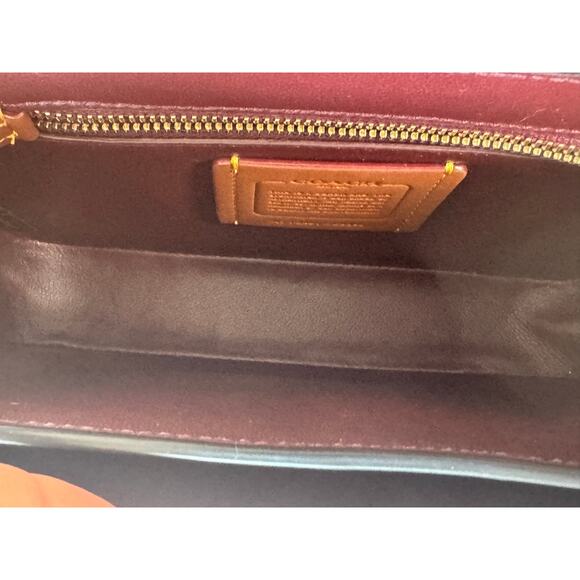 Coach Rogue Top Handle Bag Black/Oxblood With Charm - Picture 2 of 13